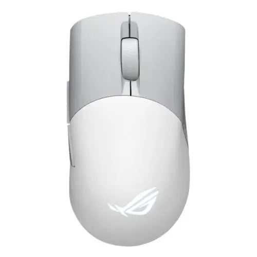 CSH Online Shop Asus ROG Keris AimPoint Wired/Wireless/Bluetooth Optical Gaming Mouse, 36000 DPI, Swappable Switches, RGB, Mouse Grip Tape, White ASUS