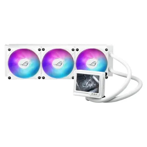 CSH Online Shop Asus ROG Ryujin III 360 ARGB Extreme 360mm Liquid CPU Cooler, 3x Enhanced Magnetic ROG ARGB Fans, Upgraded Customisable 3.5" LCD Display, White ASUS