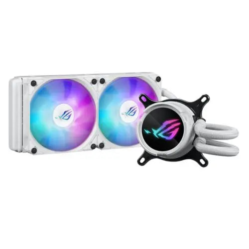 CSH Online Shop Asus ROG STRIX LC III 240 ARGB White Liquid CPU Cooler, 240mm, 7th Gen v2 Asetek Pump, ARGB Fans, Rotatable Water Block ASUS