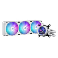 CSH Online Shop Asus ROG STRIX LC III 360 ARGB LCD Liquid CPU Cooler, 360mm, 7th Gen v2 Asetek Pump, ARGB Fans, Customisable LCD Display, Rotatable Water Block, White ASUS