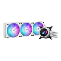 CSH Online Shop Asus ROG STRIX LC III 360 ARGB White Liquid CPU Cooler, 360mm, 7th Gen v2 Asetek Pump, ARGB Fans, Rotatable Water Block ASUS