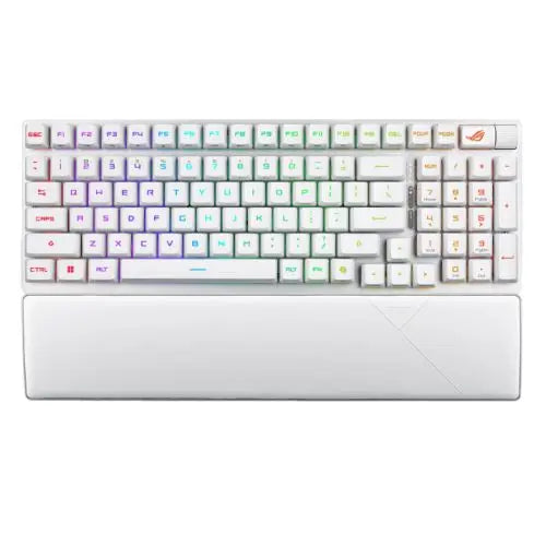 CSH Online Shop Asus ROG STRIX SCOPE II 96 RX Wireless RGB Mechanical Gaming Keyboard, 96% Layout, Streamer Hotkeys, ROG RX Switches, Multifunction Controls, White ASUS