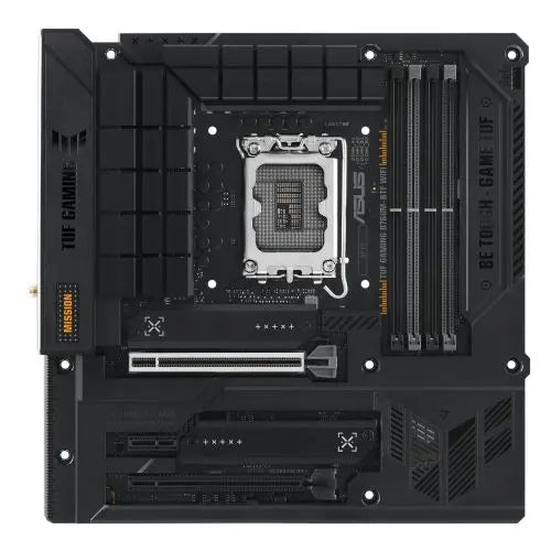 CSH Online Shop Asus TUF GAMING B760M-BTF WIFI, Intel B760, 1700, Micro ATX, 4 DDR5, HDMI, DP, Wi-Fi 6, 2.5G LAN, PCIe5, 3x M.2 *Requires a BTF Compatible Chassis* ASUS