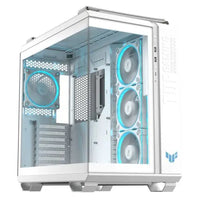 CSH Online Shop Asus TUF Gaming GT502 Horizon ARGB Case w/ Glass Front & Side, ATX, Dual Chamber, Modular Design, 4x ARGB Fans, USB-C 20Gbps, Carry Handles, White ASUS