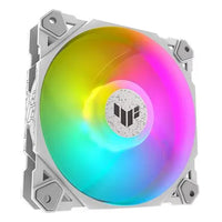 CSH Online Shop Asus TUF Gaming TF120 ARGB 12cm PWM Case Fan, Fluid Dynamic Bearing, Double-layer LED Array, Up to 1900 RPM, White Edition ASUS