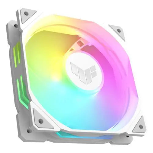 CSH Online Shop Asus TUF Gaming TR120 ARGB 12cm PWM Case Fan (Single), Hydraulic  Bearing, 28mm Frame, Double-layer LED Matrix Design, 2000 RPM, White ASUS