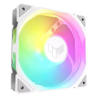 CSH Online Shop Asus TUF Gaming TR120 ARGB Reverse Blade 120mm PWM Case Fan, Hydraulic  Bearing, 28mm Frame, Double-layer LED Matrix Design, 2000 RPM, White ASUS