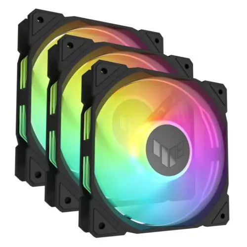 CSH Online Shop Asus TUF Gaming TR120 ARGB Reverse Blade 12cm PWM Case Fans (3 Pack), Hydraulic  Bearing, 28mm Frame, Double-layer LED Matrix Design, 2000 RPM, Black ASUS