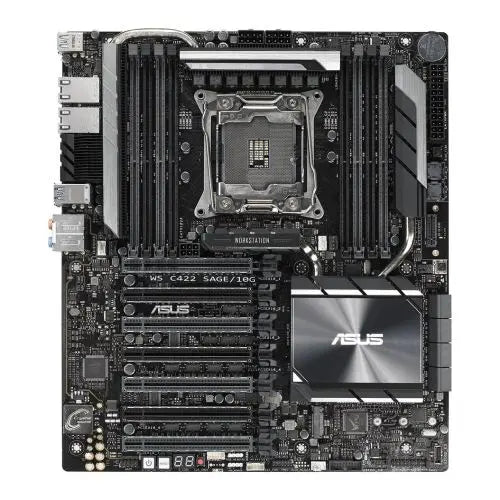 CSH Online Shop Asus WS C422 SAGE/10G, Workstation, Intel C422, 2066, CEB, SLI/XFire, Dual 10G LAN, VRM Heatsink, M.2 ASUS