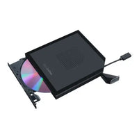 CSH Online Shop Asus (ZenDrive V1M) External Slimline DVD Re-Writer w/ Built-in Cable, USB-C, 8x, Encryption, M-Disc Support, Nero BackItUp, Black ASUS