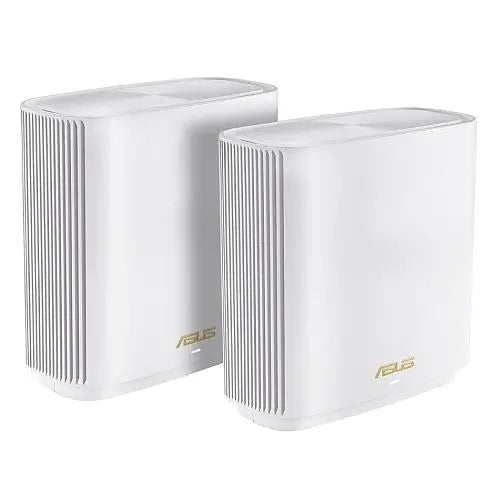 CSH Online Shop Asus (ZenWiFi XT9) AX7800 Tri-Band Wi-Fi 6 Mesh System, 2 Pack, 160MHz Bandwidth, 2.5G WAN, USB, Parental Controls, White ASUS