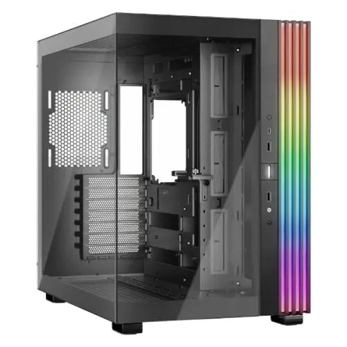 CSH Online Shop Be Quiet! Light Base 600 DX ARGB Gaming Case w/ Glass Front & Side, ATX, Invertible, 1.33M ARGB Strip & Controller, USB-C, Asus BTF Compatible, Black BEQUIET