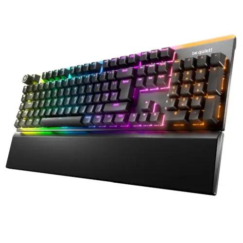 CSH Online Shop Be Quiet! Light Mount Silent Linear RGB Mechanical Keyboard, 3D Media Wheel, 5 Macro Keys, Sound-Proofing, Black BEQUIET