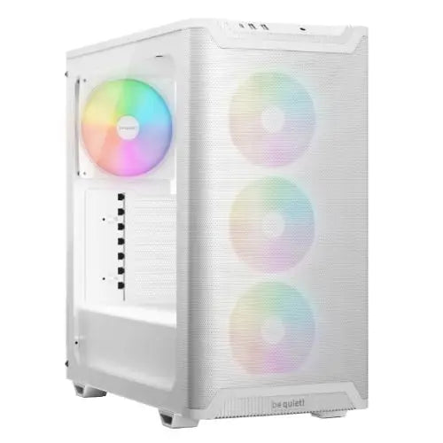 CSH Online Shop Be Quiet! Pure Base 501 LX Gaming Case w/ Glass Side, ATX, Compact Design, 4x ARGB Fans, ARGB Controller & Hub, High Airflow, USB-C, White BEQUIET