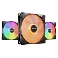 CSH Online Shop Be Quiet! (BL127) Light Wings LX 14cm PWM ARGB Case Fans (3 Pack), Rifle Bearing, Impeller w/ 16 LEDs, Daisy-Chain, Up to 1200 RPM, Black BEQUIET