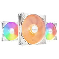 CSH Online Shop Be Quiet! (BL128) Light Wings LX 14cm PWM ARGB Case Fans (3 Pack), Rifle Bearing, Impeller w/ 16 LEDs, Daisy-Chain, Up to 1200 RPM, White BEQUIET