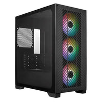 CSH Online Shop Cooler Master Elite 301 Gaming Case w/ Glass Side, Micro ATX, 3x ARGB Fans, PSU Shroud, Intake Grill, USB-C, Black COOLER MASTER