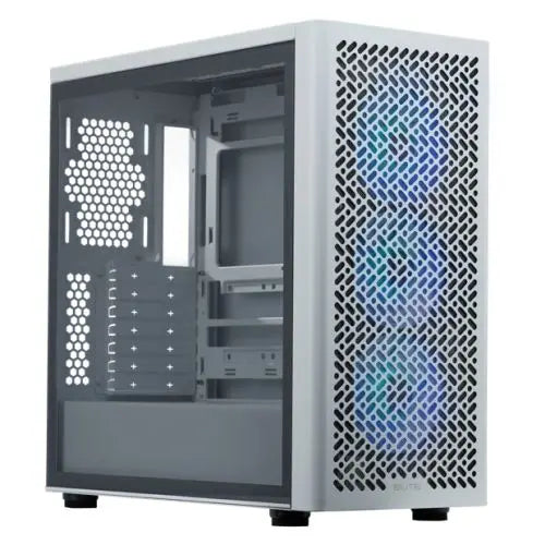 CSH Online Shop Cooler Master Elite 502 Gaming Case w/ Glass Side, E-ATX, 3x ARGB Fans, Mesh Front, USB-C, Asus BTF Compatible, White COOLER MASTER