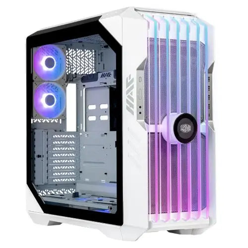 CSH Online Shop Cooler Master HAF 700 EVO Gaming Case w/ Glass Side, E-ATX, Multi Chamber, 5x ARGB Fans, ARGB Fan Hub, Front LCD Display, USB-C, White COOLER MASTER