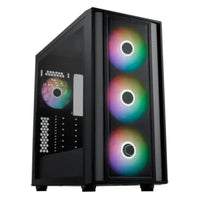 CSH Online Shop Cooler Master MasterBox 600 Gaming Case w/ Glass Side, E-ATX, 4x ARGB Fans, ARGB Fan Hub, FineMesh Front, USB-C, Asus BTF Compatible, Black COOLER MASTER
