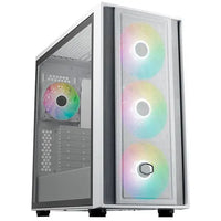 CSH Online Shop Cooler Master MasterBox 600 Gaming Case w/ Glass Side, E-ATX, 4x ARGB Fans, ARGB Fan Hub, FineMesh Front, USB-C, Asus BTF Compatible, White COOLER MASTER