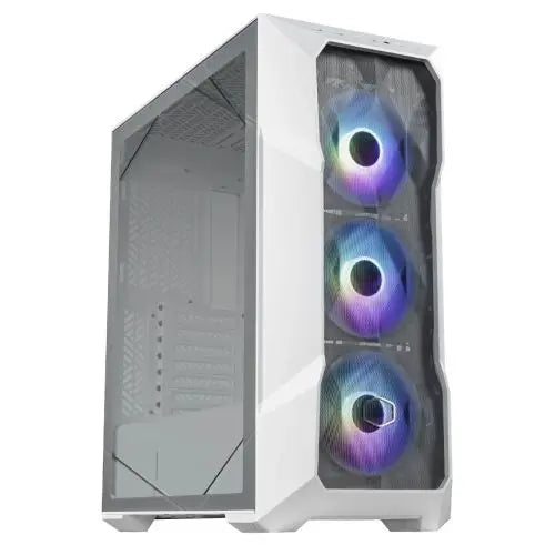 CSH Online Shop Cooler Master MasterBox TD500 Mesh V2 Gaming Case w/ Glass Side, E-ATX, 3x ARGB Fans, ARGB Fan Hub, FineMesh Front, USB-C, White COOLER MASTER
