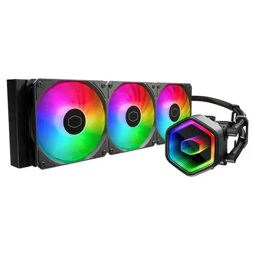 CSH Online Shop Cooler Master MasterLiquid 360 Core II 360mm ARGB Liquid CPU Cooler, Dual Chamber Pump w/ Infinity Mirror, Black COOLER MASTER
