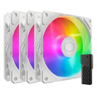 CSH Online Shop Cooler Master SickleFlow Edge 120 ARGB 12cm PWM Case Fans (3 Pack), Up to 2500 RPM, Loop Dynamic Bearing, LED Controller, White Edition COOLER MASTER