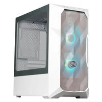 CSH Online Shop Cooler Master TD300 Mesh Gaming Case w/ Glass Side, Micro ATX, 2x ARGB Fans, ARGB/PWM Hub, 280mm Radiator Support, White COOLER MASTER