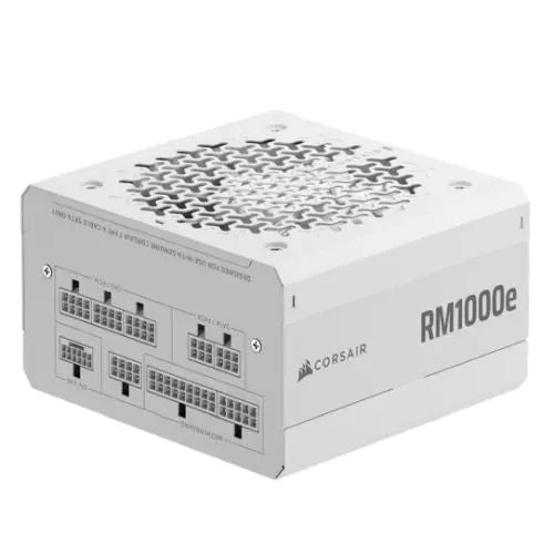 CSH Online Shop Corsair 1000W RMe Series RM1000e PSU, Fully Modular, Low-Noise, Cybenetics Gold, Zero RPM Mode, ATX 3.1, PCIe 5.1, White CORSAIR
