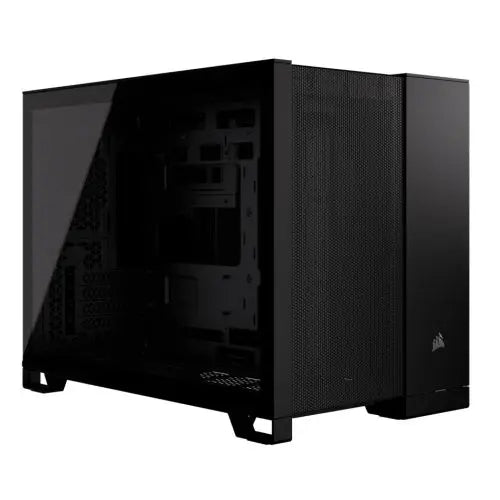 CSH Online Shop Corsair 2500D Airflow Dual Chamber Gaming Case w/ Glass Window, Micro ATX, Fully Mesh Panelling, USB-C, Asus BTF Compatible, Black CORSAIR