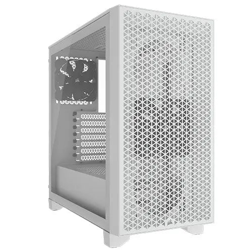 CSH Online Shop Corsair 3000D Airflow Gaming Case w/ Glass Window, ATX, 2x SP120 Fans, GPU Cooling, 4-Slot GPU Support, High-Airflow Front, White CORSAIR