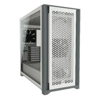 CSH Online Shop Corsair 5000D Airflow Gaming Case w/ Glass Window, E-ATX, 2 x AirGuide Fans, High-Airflow Front Panel, USB-C, White CORSAIR