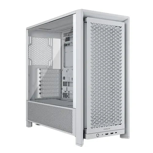 CSH Online Shop Corsair FRAME 4000D Modular Gaming Case w/ Glass Side, E-ATX, No Fans, InfiniRail Fan Mounting, USB-C, Asus BTF Compatible, White CORSAIR