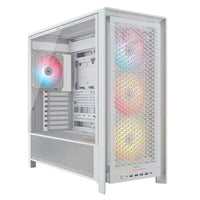 CSH Online Shop Corsair FRAME 5000D RS Modular Gaming Case w/ Glass Side, E-ATX, 4x ARGB Fans, InfiniRail Fan Mounting, USB-C, ARGB Strip, Asus BTF Compatible, White CORSAIR