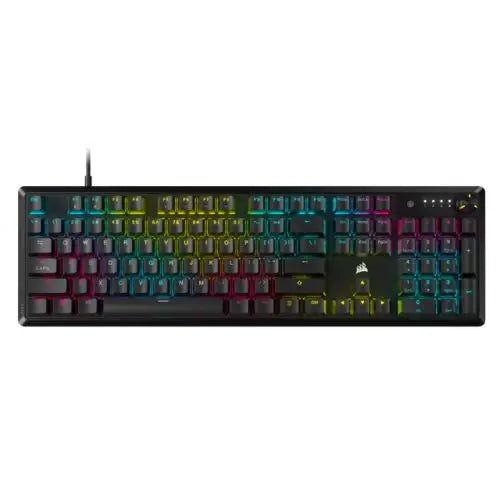 CSH Online Shop Corsair K70 CORE RGB Mechanical Gaming Keyboard, USB, Red Linear Switches, Sound Dampening, Rotary Dial, Aluminium Top Plate, Black CORSAIR