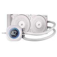 CSH Online Shop Corsair NAUTILUS 240 RS LCD Liquid CPU Cooler, Personalised LCD Screen, RS120 Magnetic Dome Fans, Daisy-Chain Connections, White CORSAIR
