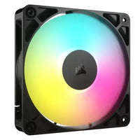 CSH Online Shop Corsair RS120 ARGB PWM 12cm Case Fan, Magnetic Dome Bearing, Daisy-Chain 4-Pin, 2100 RPM, AirGuide Tech, Black CORSAIR