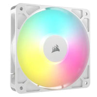 CSH Online Shop Corsair RS120 ARGB PWM 12cm Case Fan, Magnetic Dome Bearing, Daisy-Chain 4-Pin, 2100 RPM, AirGuide Tech, White CORSAIR