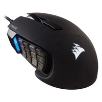 CSH Online Shop Corsair Scimitar RGB Elite Optical MOBA/MMO Gaming Mouse, 18000 DPI, 17 Programmable Buttons, Key Slider Control System, Black CORSAIR