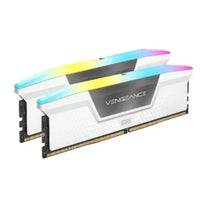 CSH Online Shop Corsair Vengeance RGB 32GB Kit (2 x 16GB), DDR5, 5200MHz (PC5-41600), CL40, 1.25V, XMP 3.0, PMIC, DIMM Memory, White CORSAIR