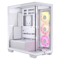 CSH Online Shop Corsair iCUE LINK 3500X RGB Gaming Case w/ Glass Side & Front, E-ATX, 3x RGB Fans & iCUE LINK Hub, USB-C, Asus BTF Compatible, White CORSAIR