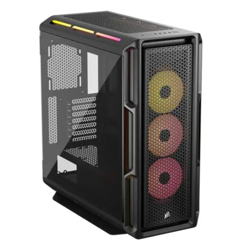 CSH Online Shop Corsair iCUE LINK 5000T LX RGB Gaming Case w/ Glass Side, E-ATX, 3x RGB Fans & iCUE LINK Hub, RGB Light Strips, USB-C, Asus BTF Compatible, Black CORSAIR