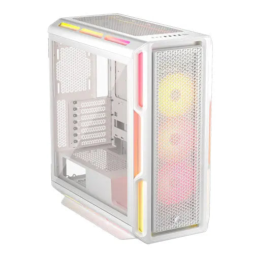 CSH Online Shop Corsair iCUE LINK 5000T LX RGB Gaming Case w/ Glass Side, E-ATX, 3x RGB Fans & iCUE LINK Hub, RGB Light Strips, USB-C, Asus BTF Compatible, White CORSAIR