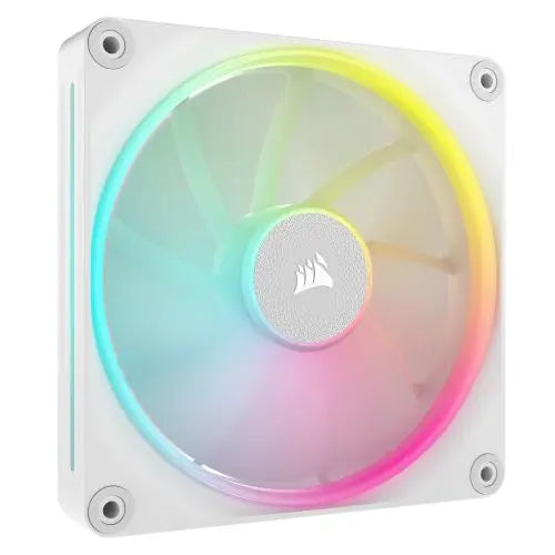 CSH Online Shop Corsair iCUE LINK LX140 14cm PWM RGB Case Fan, 18 RGB LEDs, Magnetic Dome Bearing, 2000 RPM, White, Single Fan Expansion Kit CORSAIR