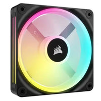 CSH Online Shop Corsair iCUE LINK QX120 12cm PWM RGB Case Fan, 34 RGB LEDs, Magnetic Dome Bearing, 2400 RPM, Black, Single Fan Expansion Kit CORSAIR
