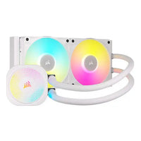 CSH Online Shop Corsair iCUE LINK TITAN 240 RX RGB Liquid CPU Cooler, RX120 RGB Magnetic Dome Fans, 20 LED Pump Head, iCUE LINK Hub Included, White CORSAIR