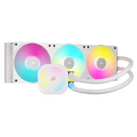 CSH Online Shop Corsair iCUE LINK TITAN 360 RX RGB Liquid CPU Cooler, RX120 RGB Magnetic Dome Fans, 20 LED Pump Head, iCUE LINK Hub Included, White CORSAIR