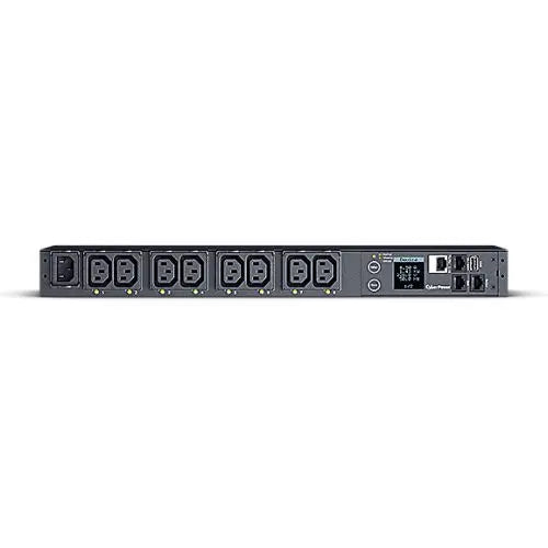 CSH Online Shop CyberPower PDU41004 Switched Power Distribution Unit, 1U Rackmount, 1x IEC C14 Input, 8 Outlets, Real-Time Local/Remote Monitoring & Switching, LCD Display CYBERPOWER