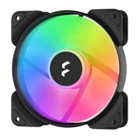 CSH Online Shop Fractal Design Aspect 12 12cm RGB PWM Case Fan, Rifle Bearing, Supports Chaining, Aerodynamic Stator Struts, 500-2000 RPM, Black Frame FRACTAL